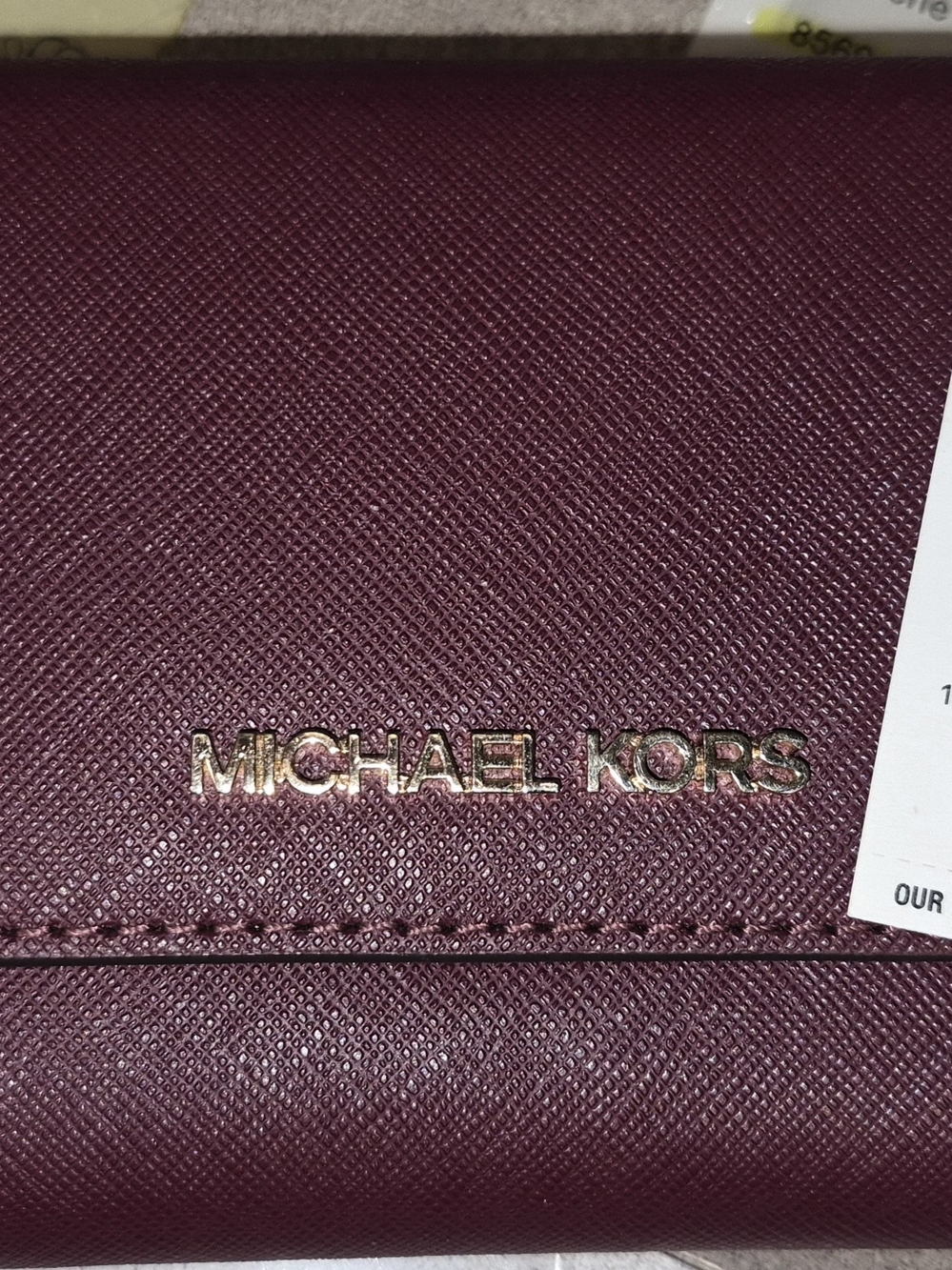 Michael Kors Saffiano Leather Wallet - Deep Wine